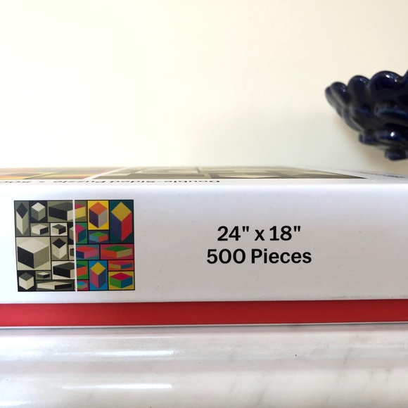 Galison MoMA Sol Lewitt 500 Piece Double Sided Puzzle Distorted Cubes - Picture 4 of 7